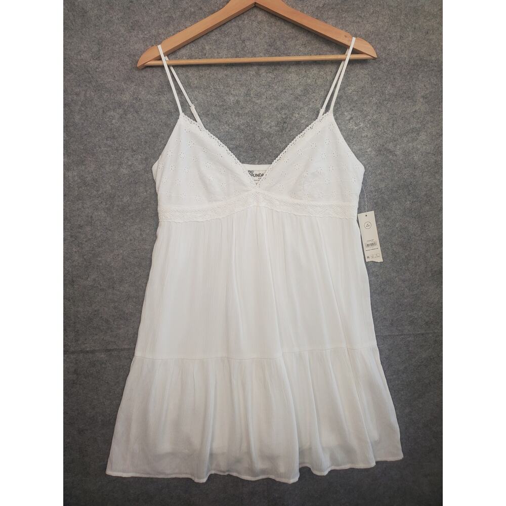 No Boundaries White Spaghetti Strap Mini Dress